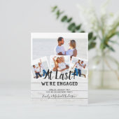 予算写真婚約引用文招待状 – 任意の色 (スタンド正面)