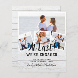 予算写真婚約引用文招待状 – 任意の色