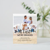 予算写真婚約引用文招待状 – 任意の色 (スタンド正面)