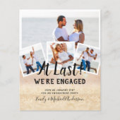 予算写真婚約引用文招待状 – 任意の色 (正面)