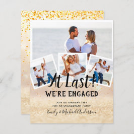 予算写真婚約引用文招待状 – 任意の色