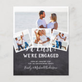 予算写真婚約引用文招待状 – 任意の色 (正面)