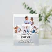 予算写真婚約引用文招待状 – 任意の色 (スタンド正面)