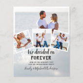 予算写真婚約引用文招待状 – 任意の色 (正面)