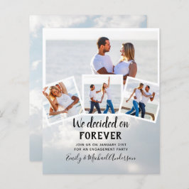 予算写真婚約引用文招待状 – 任意の色