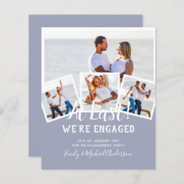 予算写真婚約引用文招待状 – 任意の色