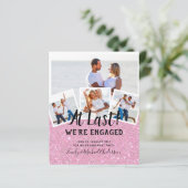 予算写真婚約引用文招待状 – 任意の色 (スタンド正面)