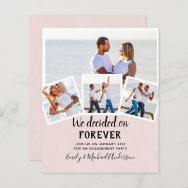 予算写真婚約引用文招待状 – 任意の色