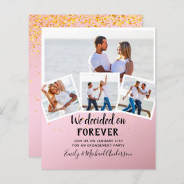 予算写真婚約引用文招待状 – 任意の色