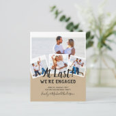 予算写真婚約引用文招待状 – 任意の色 (スタンド正面)