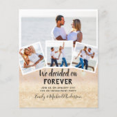 予算写真婚約引用文招待状 – 任意の色 (正面)