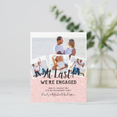 予算写真婚約引用文招待状 – 任意の色 (スタンド正面)