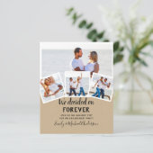 予算写真婚約引用文招待状 – 任意の色 (スタンド正面)