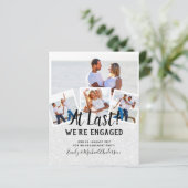 予算写真婚約引用文招待状 – 任意の色 (スタンド正面)