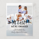 予算写真婚約引用文招待状 – 任意の色 (正面)