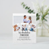 予算写真婚約引用文招待状 – 任意の色 (スタンド正面)