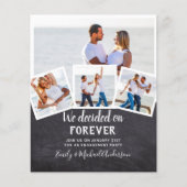 予算写真婚約引用文招待状 – 任意の色 (正面)