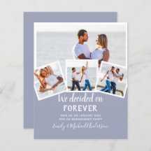 予算写真婚約引用文招待状 – 任意の色