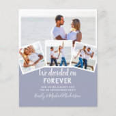 予算写真婚約引用文招待状 – 任意の色 (正面)