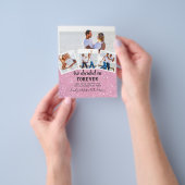 予算写真婚約引用文招待状 – 任意の色 チラシ (手)