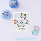 予算写真婚約引用文招待状 – 任意の色 チラシ (シングル)