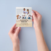 予算写真婚約引用文招待状 – 任意の色 チラシ (手)