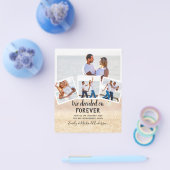 予算写真婚約引用文招待状 – 任意の色 チラシ (シングル)