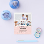 予算写真婚約引用文招待状 – 任意の色 チラシ (シングル)