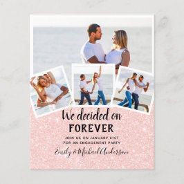 予算写真婚約引用文招待状 – 任意の色 チラシ