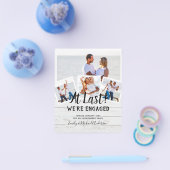 予算写真婚約引用文招待状 – 任意の色 チラシ (シングル)