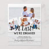 予算写真婚約引用文招待状 – 任意の色 チラシ (正面)