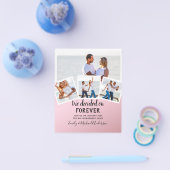 予算写真婚約引用文招待状 – 任意の色 チラシ (シングル)