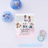 予算写真婚約引用文招待状 – 任意の色 チラシ (シングル)