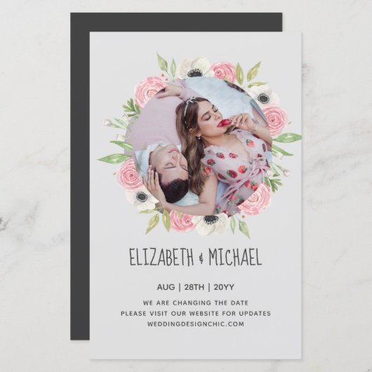 予算写真結婚の日付の変更フローラ (正面/裏面)