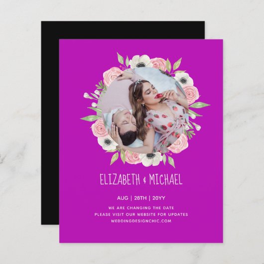 予算写真結婚の日付の変更フローラ (正面/裏面)