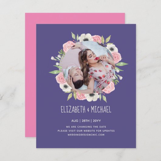 予算写真結婚の日付の変更フローラ (正面/裏面)