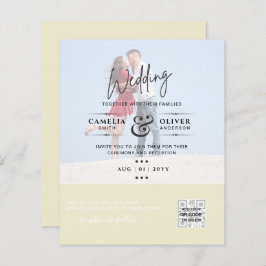 予算写真結婚のQRスキャンコード招待状