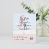 予算写真結婚のQRスキャンコード招待状 (スタンド正面)