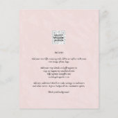 予算写真結婚のQRスキャンコード招待状 (裏面)