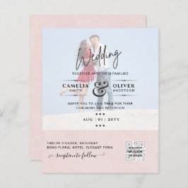 予算写真結婚のQRスキャンコード招待状