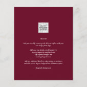 予算写真結婚のQRスキャンコード招待状 (裏面)