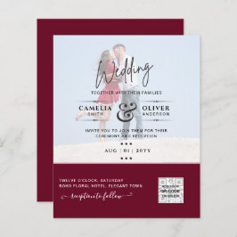 予算写真結婚のQRスキャンコード招待状