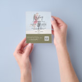 予算写真結婚のQRスキャンコード招待状 チラシ (手)