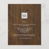 予算写真結婚のQRスキャンコード招待状 チラシ (裏面)