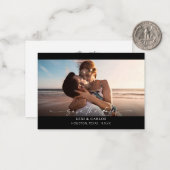 予算写真&書道3時モダン間救日付 ノートカード (正面/裏面インサイチュ)