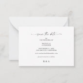 予算写真&書道3時モダン間救日付 ノートカード (裏面)