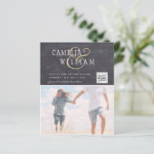 予算写真QRスキャンコードRSVP日付の保存 (スタンド正面)