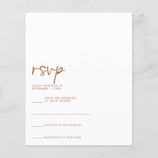 予算出欠確認カード チラシ (正面)