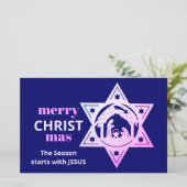 予算出生クリスチャンCHRISTmasカード (スタンド正面)