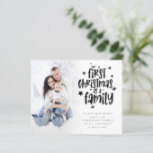 予算初めてのクリスマスをファミリーカスタムフォトカードとして (スタンド正面)